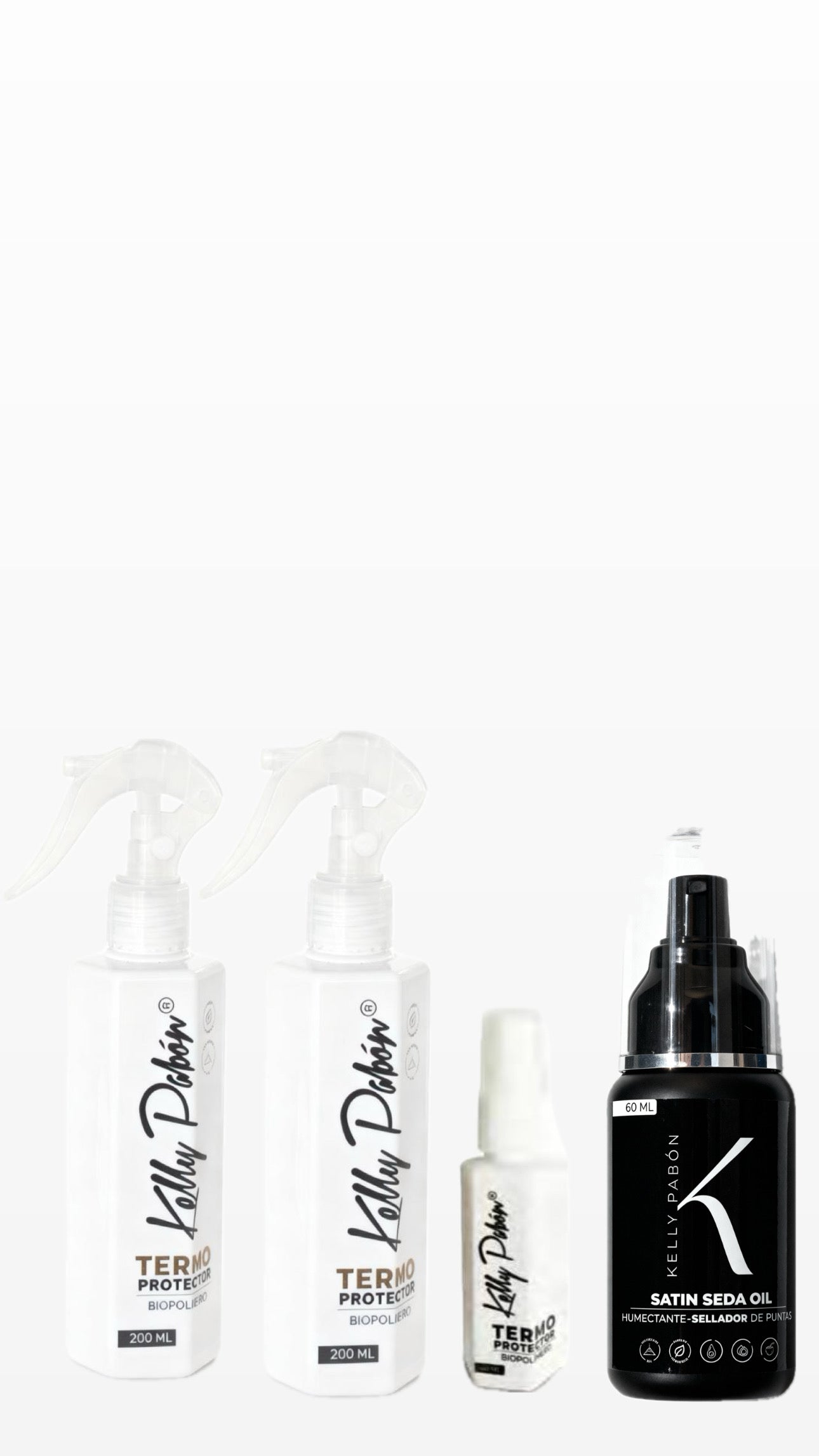 1 termo en paquete (200 ml +40 ml)
1 termo solo 200 ml y 1 humectante Kit Kelly Pabon